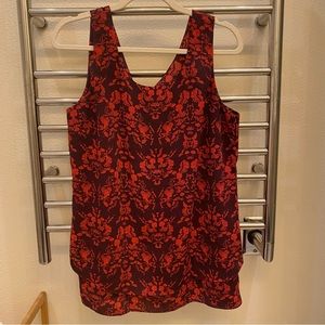 Cabi maroon sleeveless blouse, size medium.